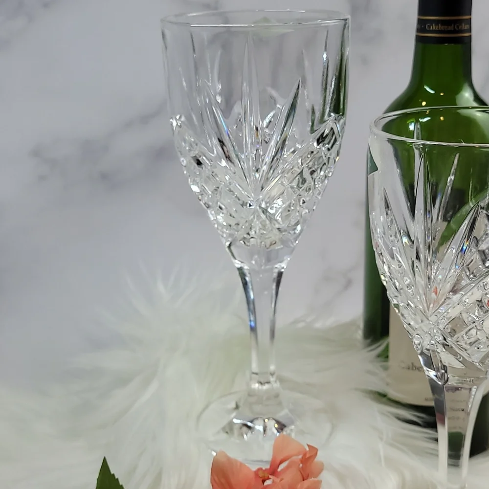 SHANNON LEAD CRYSTAL WINE GLASS PAIR